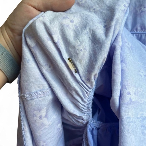 American Girl Kids Light Blue Floral Dress - 7 - Picture 7 of 8